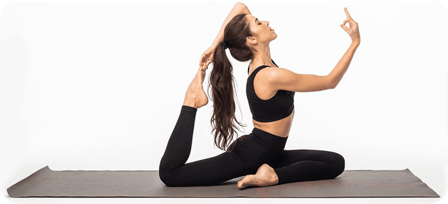 Peaceful yoga practice in paradise