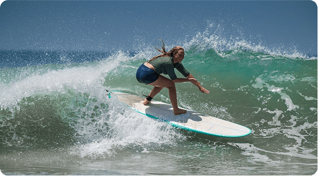 Surfer on wave